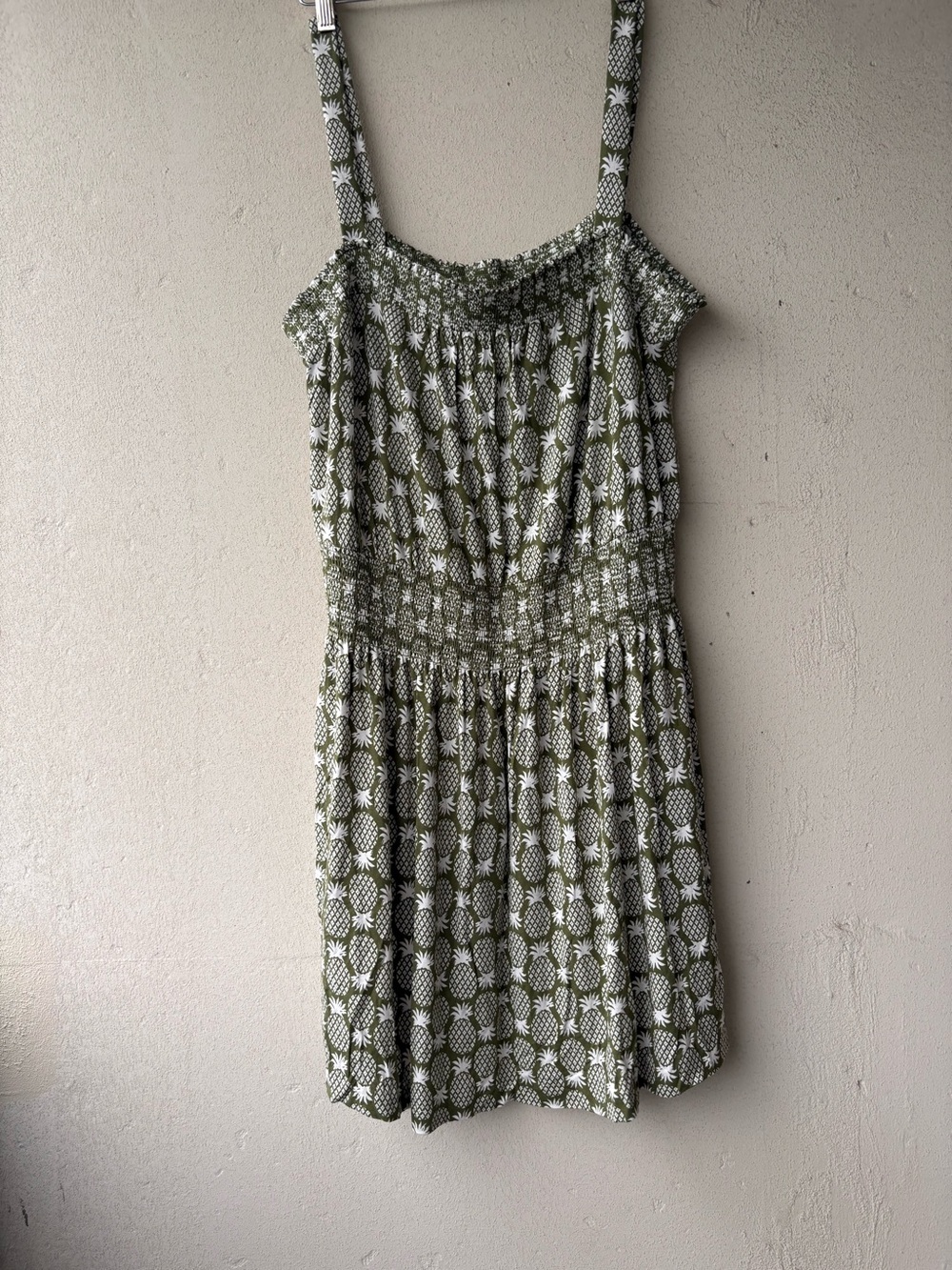 Boden Olive Green Floral Smocked Sundress